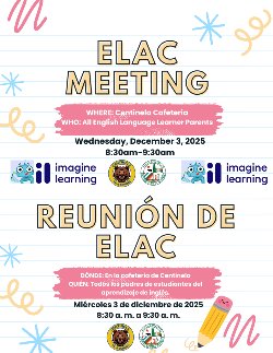 December ELAC Meeting Flyer